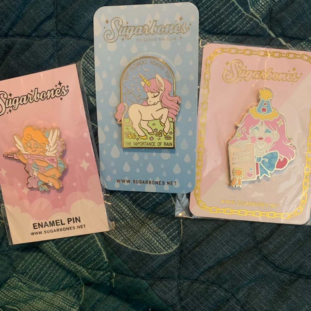 Sugarbones Pin of the Month Club LOT NIP